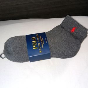 Gray Ralph Lauren Polo socks